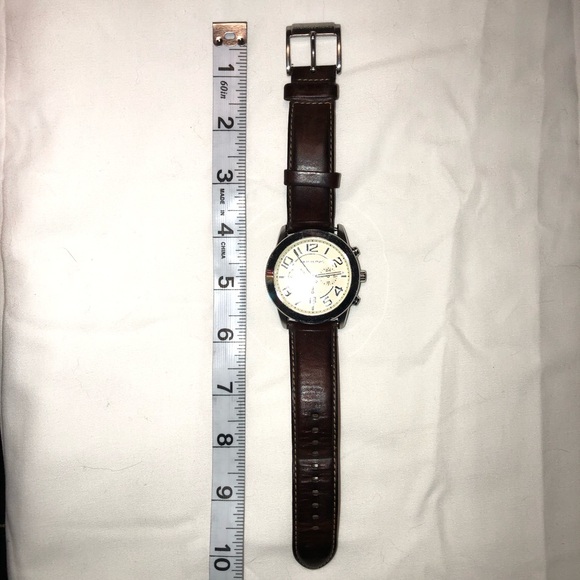 Michael Kors watch, chronograph style-leather band - Picture 2 of 8